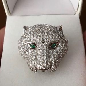 Luxury Zircon paved Panther Grace Leopard Head